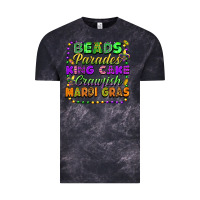 Cloud Black beads parades king cake crawfish mardi gras Vintage Tee - FaDigitalArtStudio