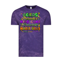 Cloud Purple beads parades king cake crawfish mardi gras Vintage Tee - FaDigitalArtStudio