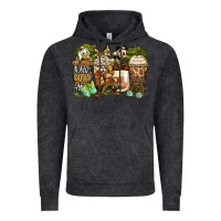Vintage Black safari cartoon characters coffee cups Vintage Hoodie - Zillion Design Studio