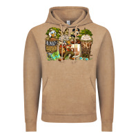Vintage Coffee safari cartoon characters coffee cups Vintage Hoodie - Zillion Design Studio