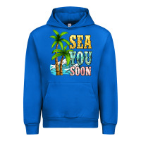 Cobalt Sea you soon Urban Hoodie - NancyCooperArtShop