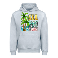Heather Grey Sea you soon Urban Hoodie - NancyCooperArtShop