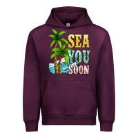 Mauve Wine Sea you soon Urban Hoodie - NancyCooperArtShop