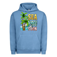 Pigment Pebble Blue Sea you soon Urban Hoodie - NancyCooperArtShop