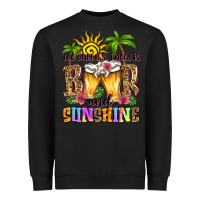Black the only b.s. i need is beer and sunshine Heavyweight Sweatshirt - Zillion Design Studio