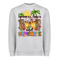 Heather Grey the only b.s. i need is beer and sunshine Heavyweight Sweatshirt - Zillion Design Studio