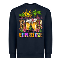 Navy the only b.s. i need is beer and sunshine Heavyweight Sweatshirt - Zillion Design Studio