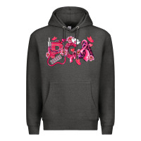 Charcoal Heather pca breast cancer patient care assistant Premium Hoodie - LillyAllenDesigns