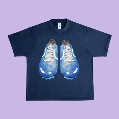 Blue Cleats Fa Element Urban Heavy Tee Designed By Fadigitalartstudio