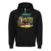 Black country mini Zipper Hoodie - NancyCooperArtShop