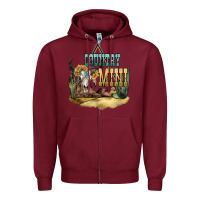 Burgundy country mini Zipper Hoodie - NancyCooperArtShop