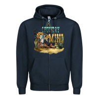 Navy country mini Zipper Hoodie - NancyCooperArtShop