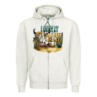 Oatmeal Heather country mini Zipper Hoodie - NancyCooperArtShop