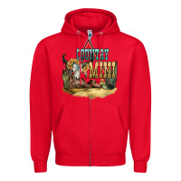 Red country mini Zipper Hoodie - NancyCooperArtShop