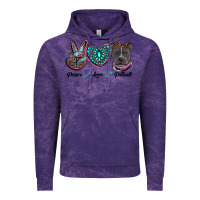 Cloud Purple peace love pitbull Vintage Hoodie - RanaPortraitStore