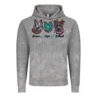 Cloud Rock peace love pitbull Vintage Hoodie - RanaPortraitStore