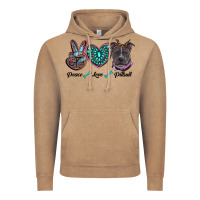 Vintage Coffee peace love pitbull Vintage Hoodie - RanaPortraitStore