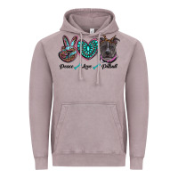 Vintage Zinc peace love pitbull Vintage Hoodie - RanaPortraitStore