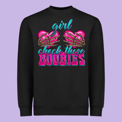Girl Check Those Boobies Heavyweight Sweatshirt Designed By Texasbilliewilder