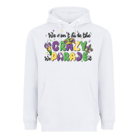White we don't hide the crazy we parade it Heavyweight Hoodie - MaliasSmallBusiness