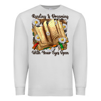 Dove Grey reading is dreaming with your eyes open Premium Sweatshirt - NancyCooperArtShop