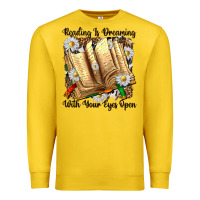 Reading Is Dreaming With Your Eyes Open Premium Sweatshirt | Teevron
