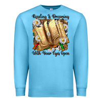 Ocean Blue reading is dreaming with your eyes open Premium Sweatshirt - NancyCooperArtShop