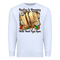 White reading is dreaming with your eyes open Premium Sweatshirt - NancyCooperArtShop