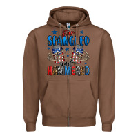 Chestnut star spangled and hammered skeleton hand Zipper Hoodie - Jasminsmagicworld