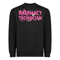 Black Breast Cancer Pharmacy Technician Heavyweight Sweatshirt - texasbilliewilder