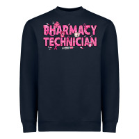 Navy Breast Cancer Pharmacy Technician Heavyweight Sweatshirt - texasbilliewilder