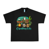 Black camping life caravan and gnome Urban Heavy Tee - BarkalooDesign