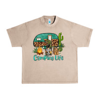 French Oak camping life caravan and gnome Urban Heavy Tee - BarkalooDesign