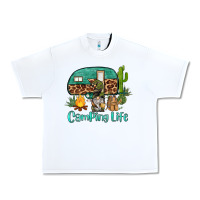 White camping life caravan and gnome Urban Heavy Tee - BarkalooDesign