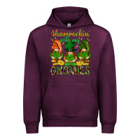 Mauve Wine shamrockin with my gnomies Urban Hoodie - NancyCooperArtShop