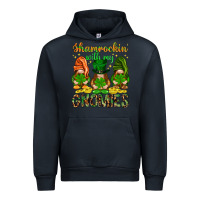 Navy shamrockin with my gnomies Urban Hoodie - NancyCooperArtShop