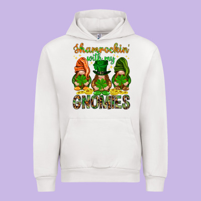 Shamrockin With My Gnomies Urban Hoodie Designed By Nancycooperartshop