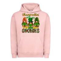 Pigment Salmon shamrockin with my gnomies Urban Hoodie - NancyCooperArtShop