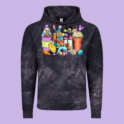 Easter Cartoon Characters Coffee Cups Vintage Hoodie Designed By Zillion Design Studio
