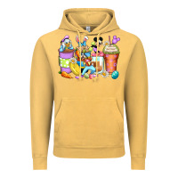 Vintage Mustard easter cartoon characters coffee cups Vintage Hoodie - Zillion Design Studio