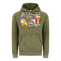 Vintage Olive easter cartoon characters coffee cups Vintage Hoodie - Zillion Design Studio