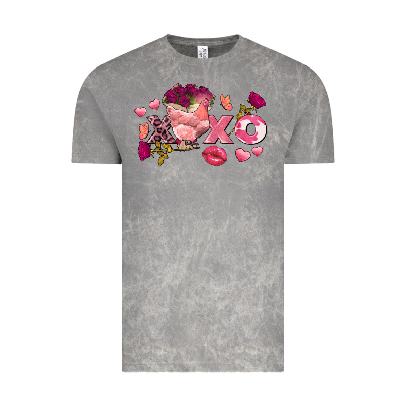 Chicken Valentine's Day Xoxo Vintage Tee by FaDigitalArtStudio | Teevron