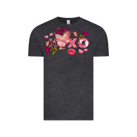 Vintage Black chicken valentine's day xoxo Vintage Tee - FaDigitalArtStudio