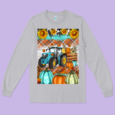 Fall Farm Tractor Air Freshener Long Sleeve Tee Designed By Artiststas