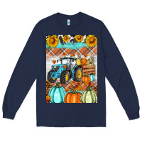 Navy fall farm tractor air freshener Long Sleeve Tee - Artiststas