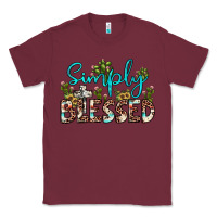 Burgundy simply blessed Classic Tee - JahusDesignShop