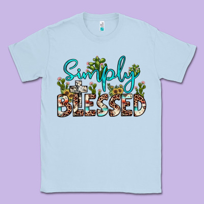 Simply Blessed Classic Tee Designed By Jahusdesignshop