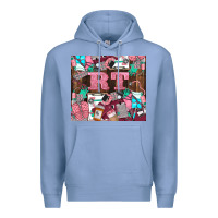 Colony Blue rt Premium Hoodie - LillyAllenDesigns