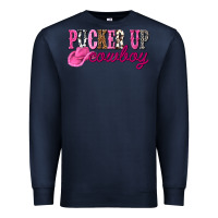 Navy pucker up cowboy Premium Sweatshirt - NancyCooperArtShop