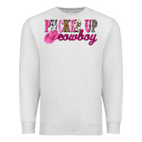 Oatmeal Heather pucker up cowboy Premium Sweatshirt - NancyCooperArtShop